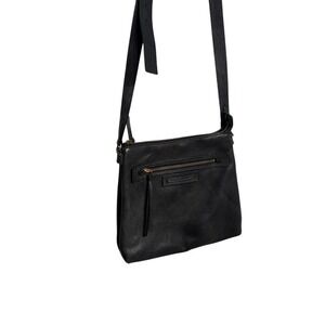 Lucky‎ Brand Black Leather Crossbody Bag Boho Minimalist Everyday Purse